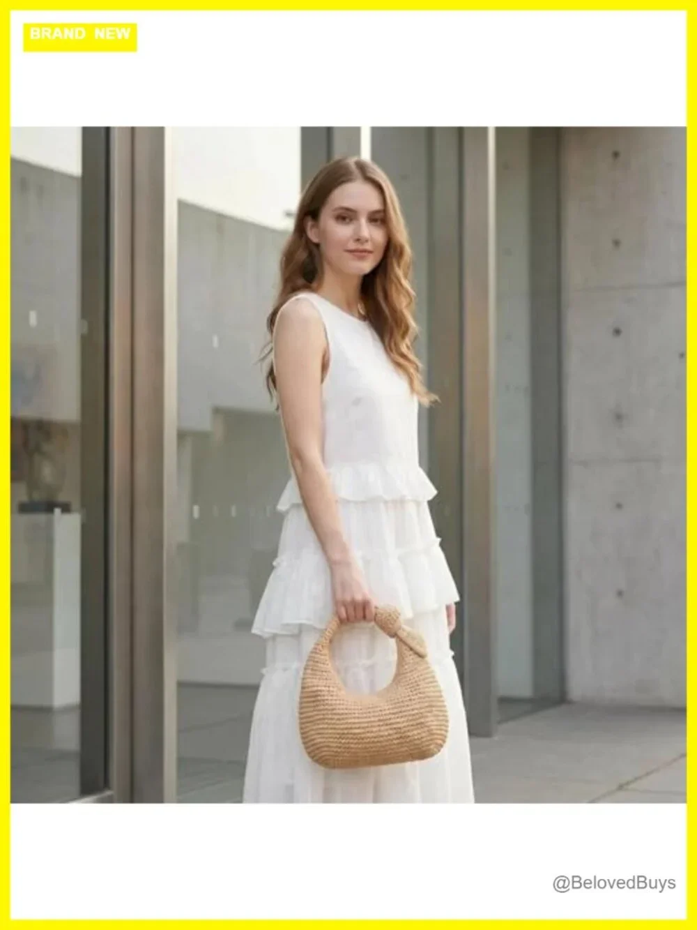 Handwoven Straw Hobo Bag - Lightweight Beach Shoulder Purse